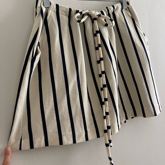 The Lady & The Sailor Striped Drawstring Mini Skirt - Picture 2 of 9